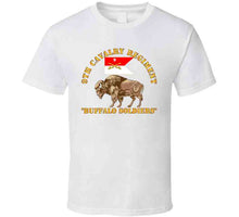 Load image into Gallery viewer, Army - 9th Cavalry Regiment - Buffalo Soldiers W 9th Cav Guidon T Shirt
