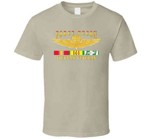 USMC - Force Recon (on fire), Vietnam Veteran, with Vietnam Service Ribbons - T Shirt, Premium and Hoodie