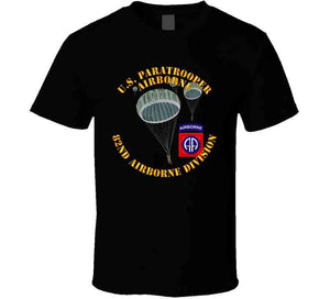 Army - Us Paratrooper - 82nd Wo Shadow T Shirt