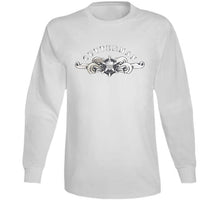 Load image into Gallery viewer, Uscg - Cutterman Badge - Enlisted  - Silver W Top Txt T Shirt
