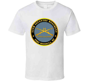 Army - 25th Infantry Regiment - Fort Missoula, Mt - Buffalo Soldiers W Inf Branch V1 T Shirt