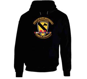 1st Cavalry Div with Afghanistan Service Ribbons Hoodie