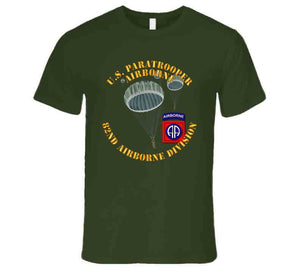 Army - Us Paratrooper - 82nd Wo Shadow T Shirt