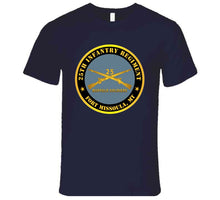 Load image into Gallery viewer, Army - 25th Infantry Regiment - Fort Missoula, Mt - Buffalo Soldiers W Inf Branch V1 T Shirt
