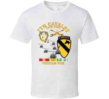 Load image into Gallery viewer, Army - 7th Cavalry Regiment (Air Cavalry) - 1st Cavalry Division with Vietnam Service Ribbons Hoodie, Tshirt and Premium
