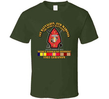 Load image into Gallery viewer, Usmc - 1st Bn, 8th Marines - Beirut Barracks Bombing W Svc Long Sleeve T Shirt
