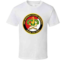 Load image into Gallery viewer, Army - 3rd Armored Cavalry Regiment Dui - Red White - Blood And Steel T Shirt
