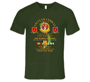 Usmc - 1st Bn 9th Marines - 3rd Mardiv - Operation Dewey Canyon W Vn Svc T Shirt