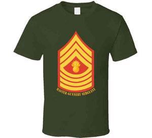 Usmc - Enlisted Insignia - E9 - Master Gunnery Sergeant (mgysgt) - Dress Blue - Bottom Txt T X 300 T Shirt