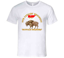 Load image into Gallery viewer, Army - 9th Cavalry Regiment - Buffalo Soldiers W 9th Cav Guidon T Shirt
