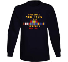 Load image into Gallery viewer, Operation New Dawn Service Ribbon Bar W Gwt - Iraq (2010 - 2011) X 300 T Shirt
