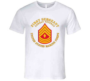 Usmc - First Sergeant - Combat Veteran X 300 T Shirt