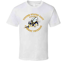 Load image into Gallery viewer, Navy - Seabee - Combat Veteran - No Shadow T Shirt
