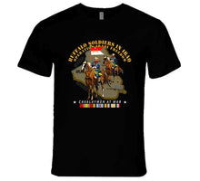 Load image into Gallery viewer, Army - Buffalo Soldiers In Iraq - Oif - Cavalrymen At War  W Iraq Svc - No Vet T Shirt
