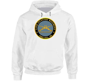 Army - 24th Infantry Regiment - Fort Sill, Ok - Buffalo Soldiers W Inf Branch Hoodie