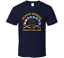 Load image into Gallery viewer, Army - Buffalo Soldiers - Infantry - Cavalry Guidons W Buffalo Head - Us Army X 300 T Shirt
