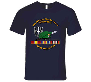 3rd SFG DUI, Beret, Dagger - US Army - Afghanistan Ribbons T Shirt