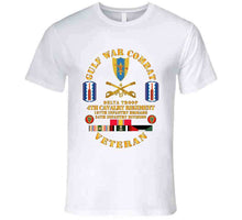 Load image into Gallery viewer, Army - Gulf War Combat Cavalry Vet W  Delta Troop - 4th Cav - 197th Inf Bde - 24th T Shirt
