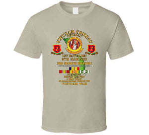 Usmc - 1st Bn 9th Marines - 3rd Mardiv - Operation Dewey Canyon W Vn Svc T Shirt