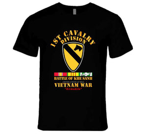 1st Cavalry Division - (Battle Khe Sanh) with Vietnam War Service Ribbons - T Shirt, Premium and Hoodie