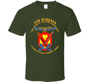 Usmc - 4th Marines Regiment, The Oldest And The Proudest - T Shirt, Premium and Hoodie