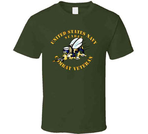 Navy - Seabee - Combat Veteran - No Shadow T Shirt