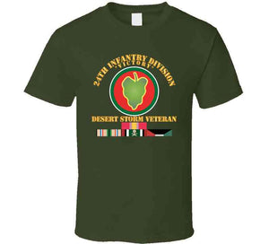 Army - 24th Infantry Division - Desert Storm Veteran X 300 T Shirt