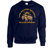 Load image into Gallery viewer, Army - 24th Infantry Regiment - Buffalo Soldiers W 24th Inf Branch Insignia T Shirt
