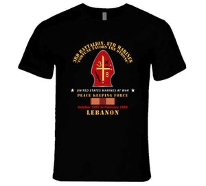 Usmc - 3rd Bn, 8th Marines - Peace Keeping - Lebanon 1983 W Svc X 300 T Shirt