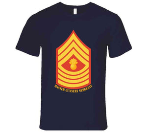 Usmc - Enlisted Insignia - E9 - Master Gunnery Sergeant (mgysgt) - Dress Blue - Bottom Txt T X 300 T Shirt