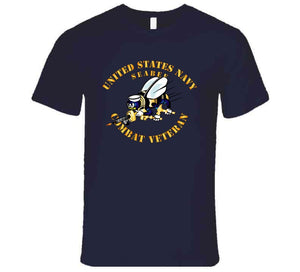 Navy - Seabee - Combat Veteran - No Shadow T Shirt