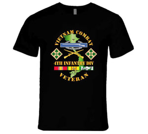 Army - Vietnam Combat Infantry Veteran W 4th Inf Div Ssi V1 T Shirt