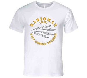 Navy - Rate - Radioman - Navy Combat Veteran T Shirt