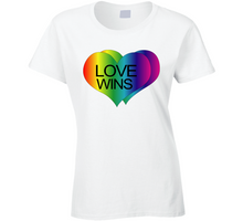Load image into Gallery viewer, Love Wins - VALENTINE - Ladies T Shirt
