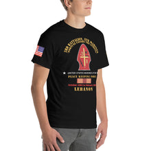 Load image into Gallery viewer, 3rd Battalion, 8th Marines - Peace Keeping - Lebanon 1983 with Service Ribbons - Short Sleeve T-Shirt
