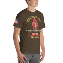 Load image into Gallery viewer, 3rd Battalion, 8th Marines - Peace Keeping - Lebanon 1983 with Service Ribbons - Short Sleeve T-Shirt
