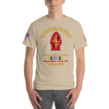 Load image into Gallery viewer, 3rd Battalion, 8th Marines - Peace Keeping - Lebanon 1984 with Armed Forces Expeditionary Ribbon - Short Sleeve T-Shirt
