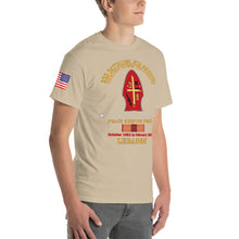 Load image into Gallery viewer, 3rd Battalion, 8th Marines - Peace Keeping - Lebanon 1983 with Service Ribbons - Short Sleeve T-Shirt
