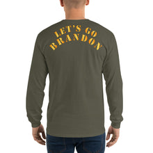 Load image into Gallery viewer, Men’s Long Sleeve Shirt - Lets Go Brandon - 2 Lines - Back
