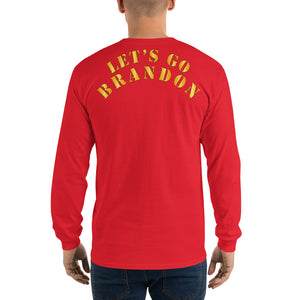 Men’s Long Sleeve Shirt - Lets Go Brandon - 2 Lines - Back