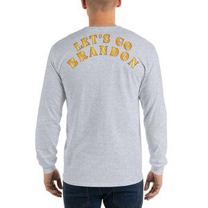 Men’s Long Sleeve Shirt - Lets Go Brandon - 2 Lines - Back