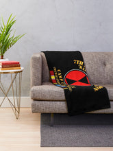 Load image into Gallery viewer, Army - 7th Infantry Division - Korea - Cp Casey w SVC Throw Blanket
