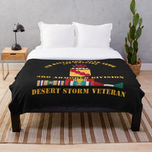 Load image into Gallery viewer, Army - 4th Bn, 32nd Armor - Desert Storm Veteran Throw Blanket
