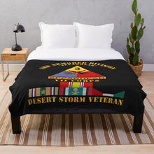 Load image into Gallery viewer, Army - 3rd Armored Div - VII Corps - Desert Storm Veteran Throw Blanket
