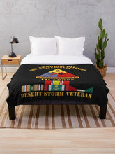 Load image into Gallery viewer, Army - 3rd Armored Div - VII Corps - Desert Storm Veteran Throw Blanket
