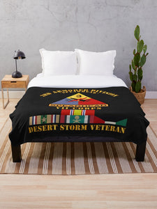 Army - 3rd Armored Div - VII Corps - Desert Storm Veteran Throw Blanket