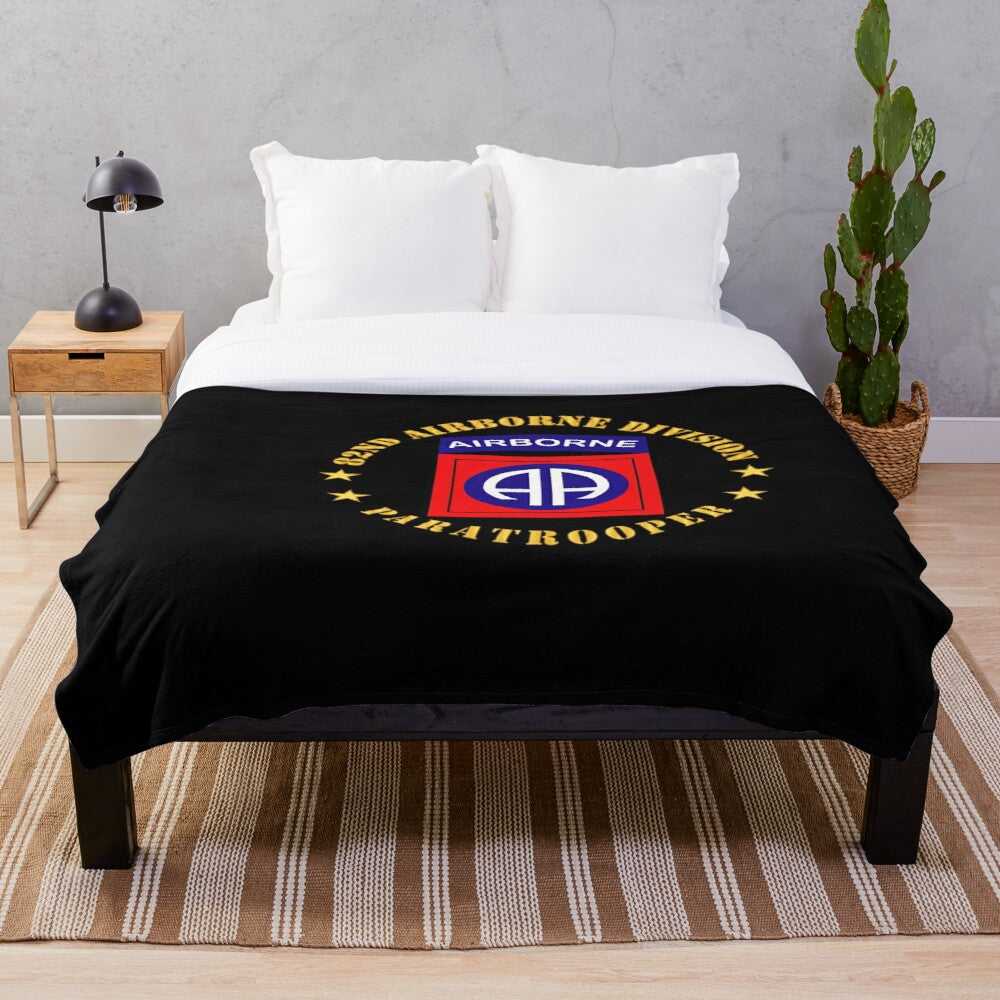 Army - 82nd Airborne Division - Paratrooper Throw Blanket