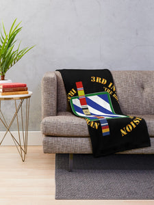 Army - 3rd ID - Iraq Vet - The Rock of the Marne w SVC Ribbons Throw Blanket