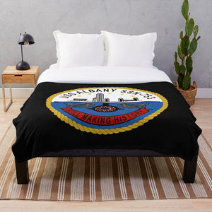 Navy - USS Albany (SSBN 753) wo Txt Throw Blanket