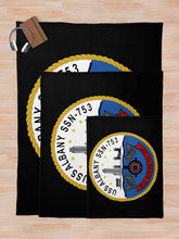 Load image into Gallery viewer, Navy - USS Albany (SSBN 753) wo Txt Throw Blanket
